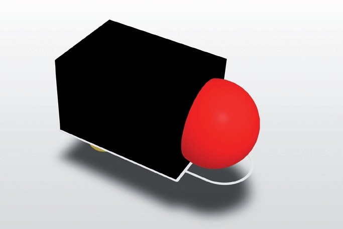 Obr. 5 Elementární 3D model diody